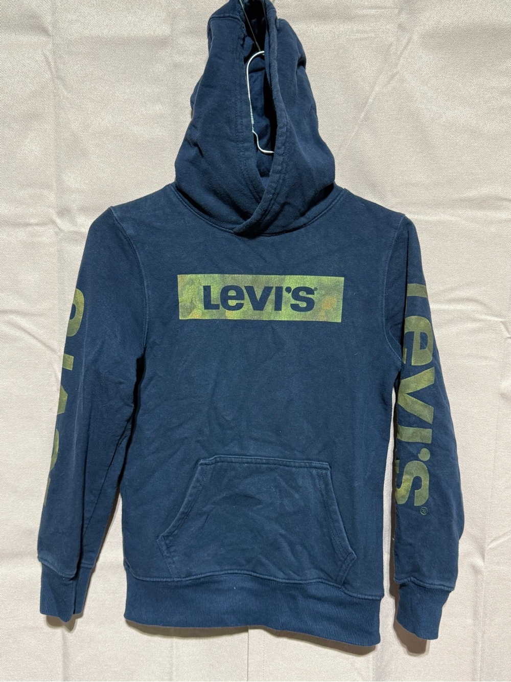 Levi's Navy Blue Hoodie with Olive Logo